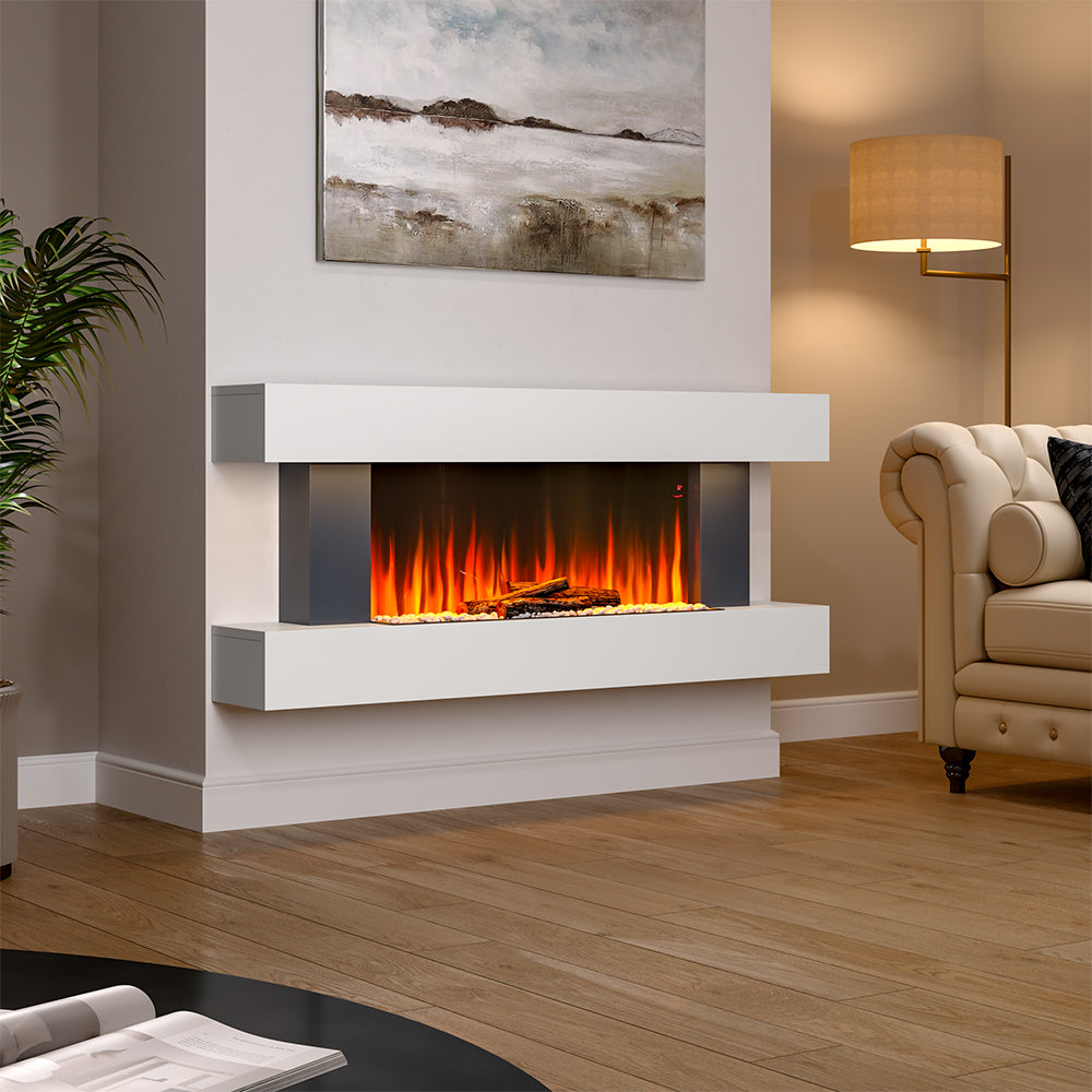Wall Mounted/Freestanding Electric Fireplace with Mantel
