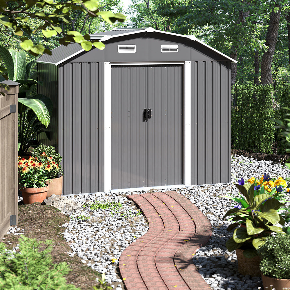 Large Galvanized Steel Acrylic Storage Shed