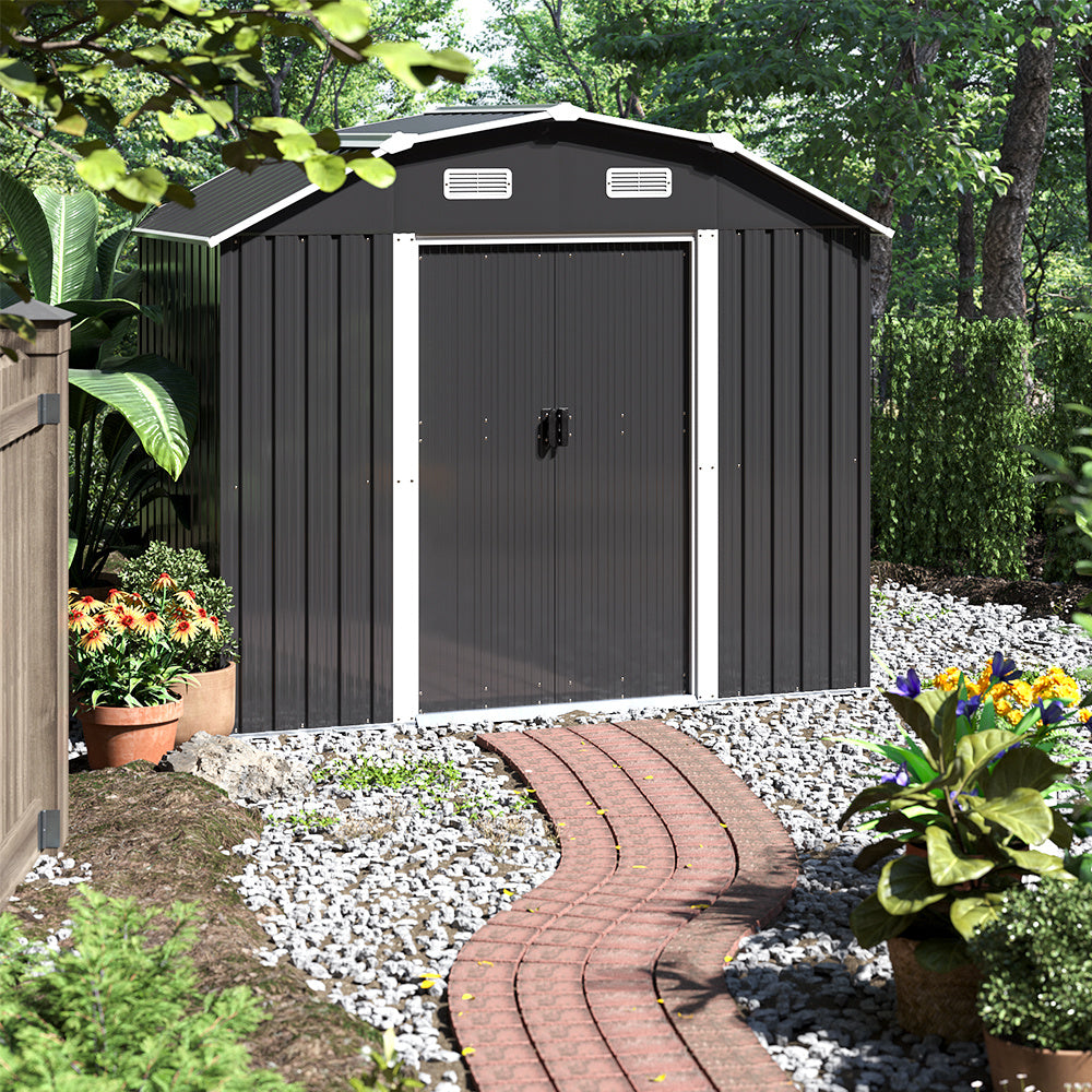 Large Galvanized Steel Acrylic Storage Shed