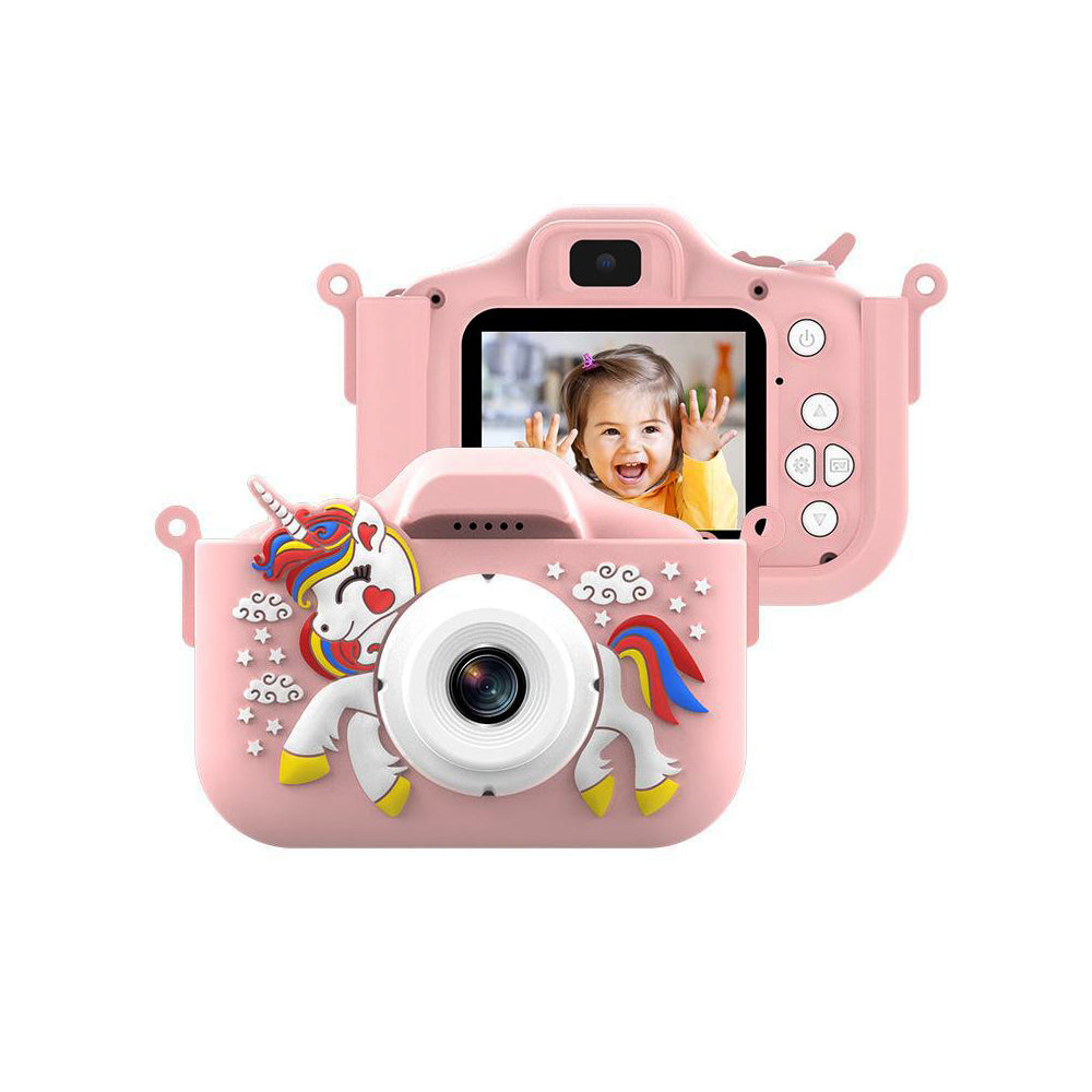 Pink X10S Unicorn Kids Digital Camera with 4800W H