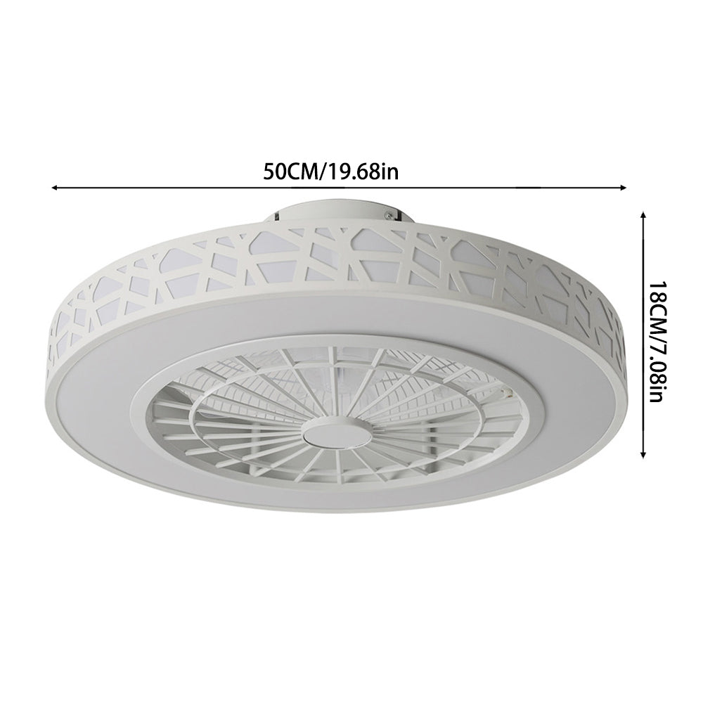 Round Acrylic LED Ceiling Light Fan with Remote Control