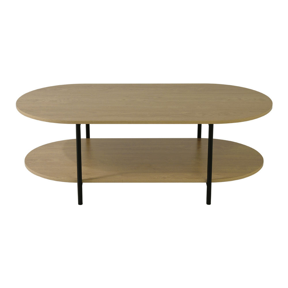 Double-Tier Oval Shape Coutertop Coffee Table