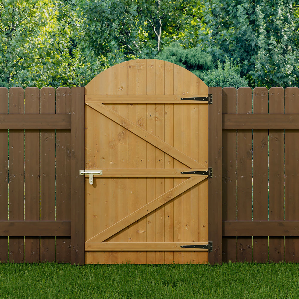 Semi Braced Arch Top Strong Wooden Garden Gate