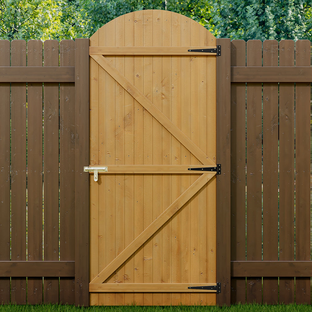 Semi Braced Arch Top Strong Wooden Garden Gate