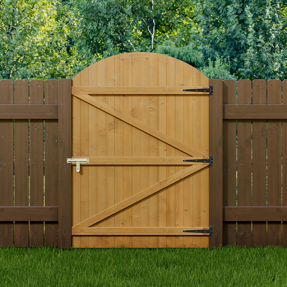 Semi Braced Arch Top Strong Wooden Garden Gate