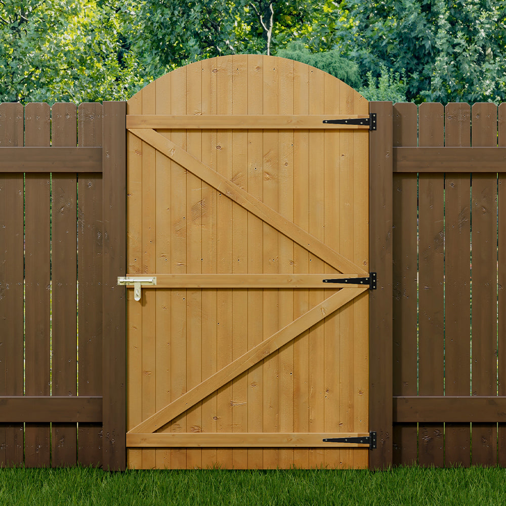 Semi Braced Arch Top Strong Wooden Garden Gate
