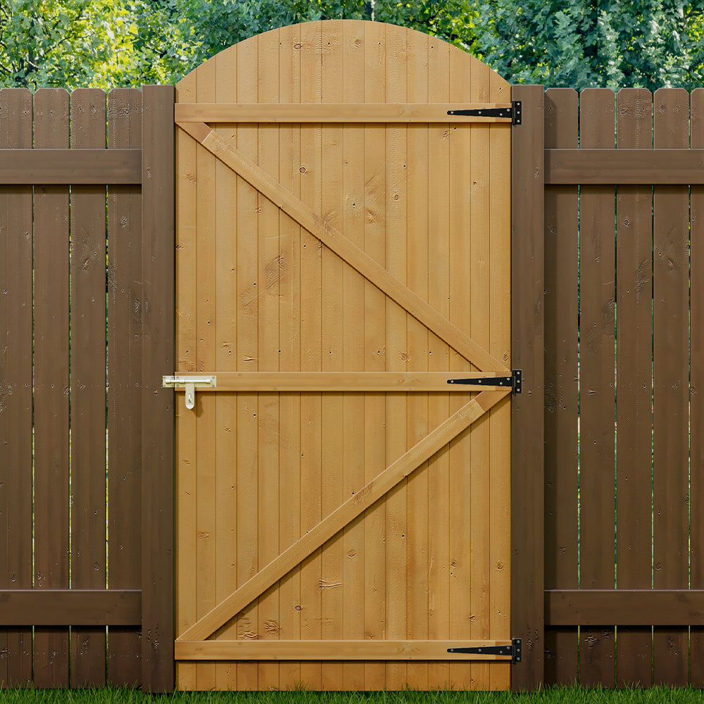 Semi Braced Arch Top Strong Wooden Garden Gate