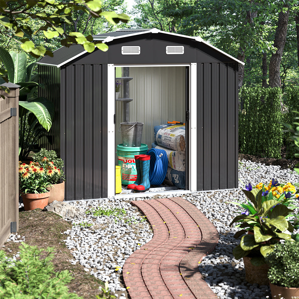 Large Galvanized Steel Acrylic Storage Shed