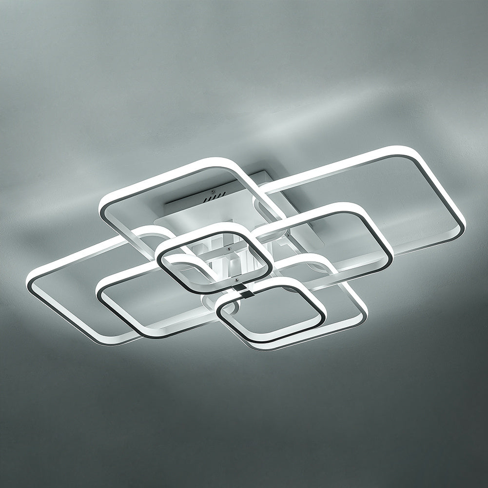 4/6/8 Heads Contemporary LED Energy-efficient Light-adjusted Semi Flush Ceiling Light