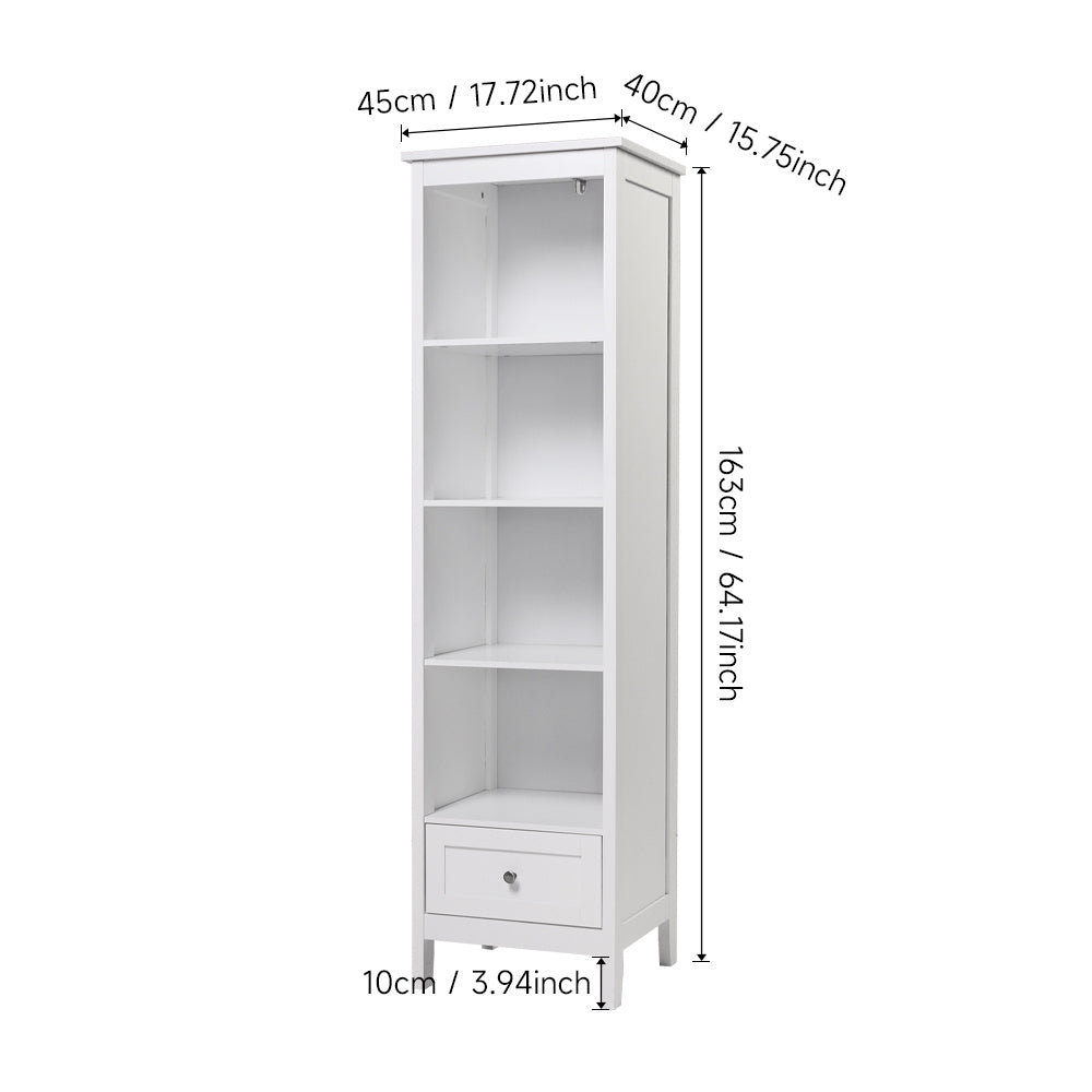 Classic White Wooden Tall Cabinet