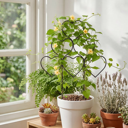 3Pcs Heart-Shaped Stackable Plant Climbing Trellises