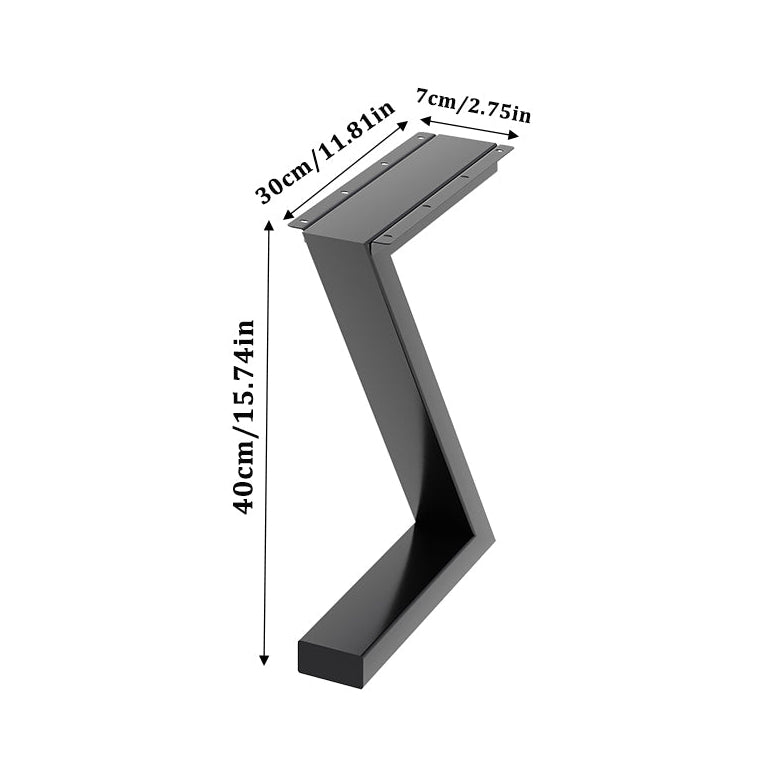 Set of 2 Metal Table Legs in 40cm Height