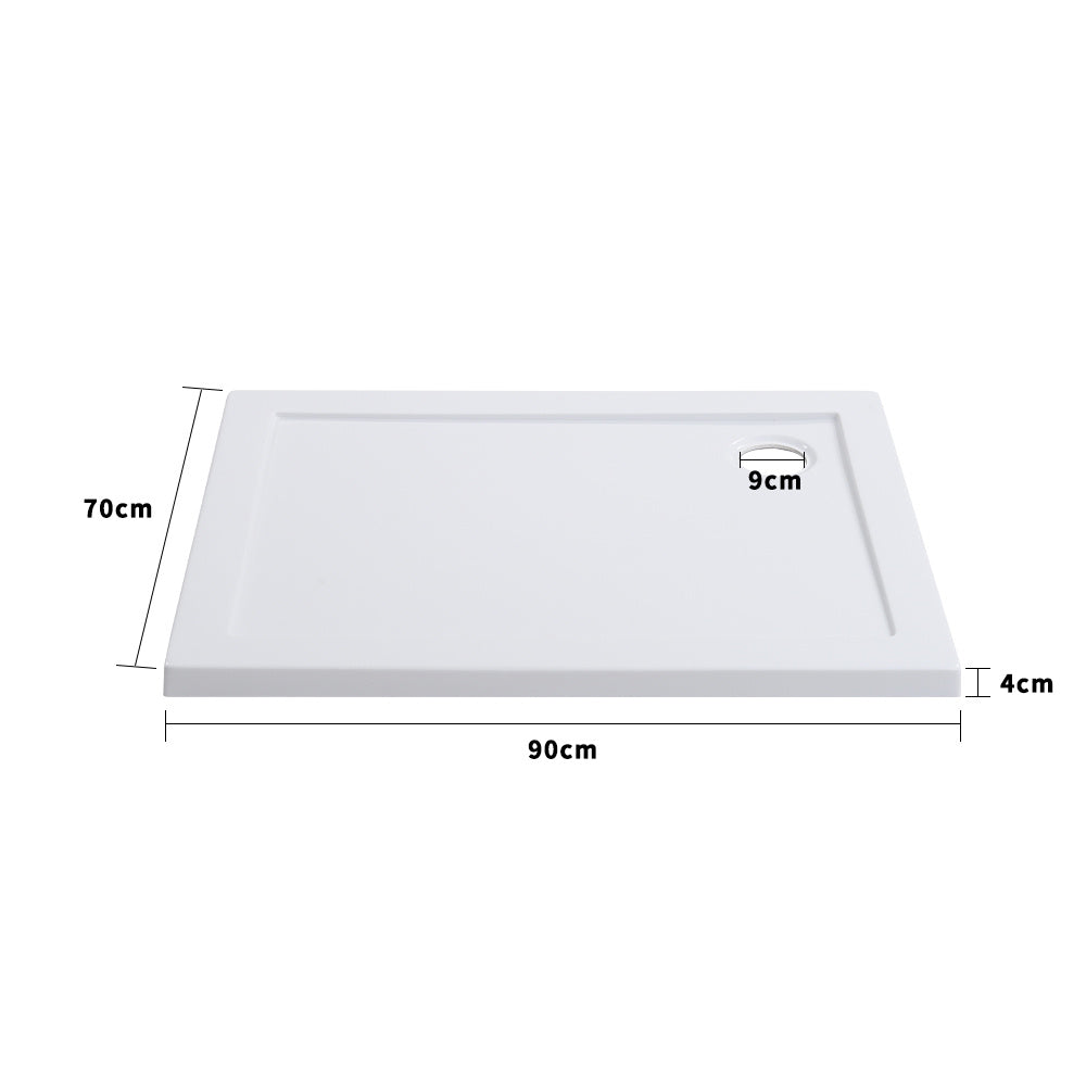 900x700mm Rectangular Shower Tray White