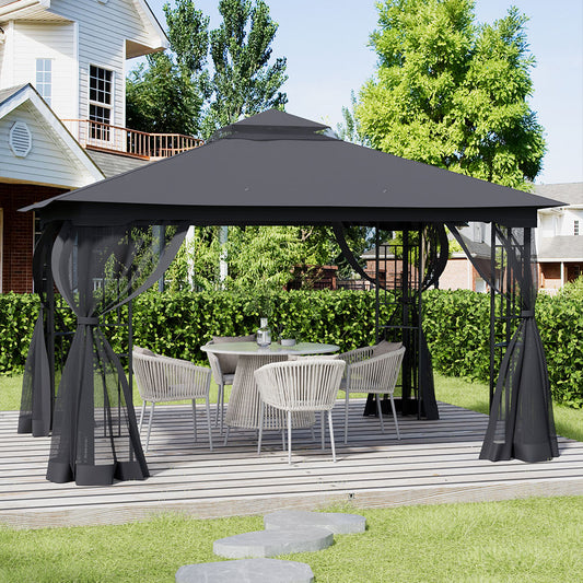 Waterproof Retractable Iron Pergola Canopy Tent and Mesh Screens