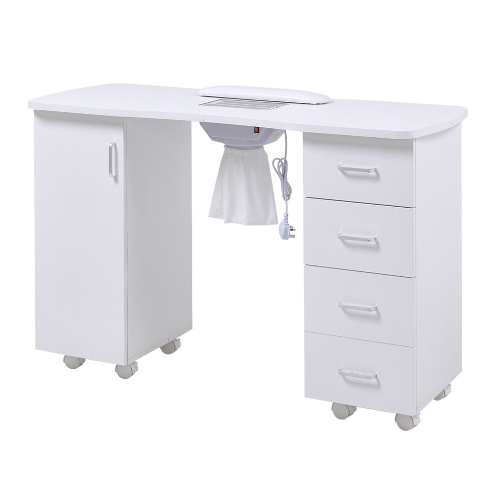 Manicure Table with Dust Collector and Wrist Cushion