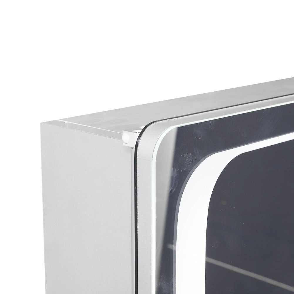 Rectangle Wall Mounted Mirror Cabinet with LED Lighting