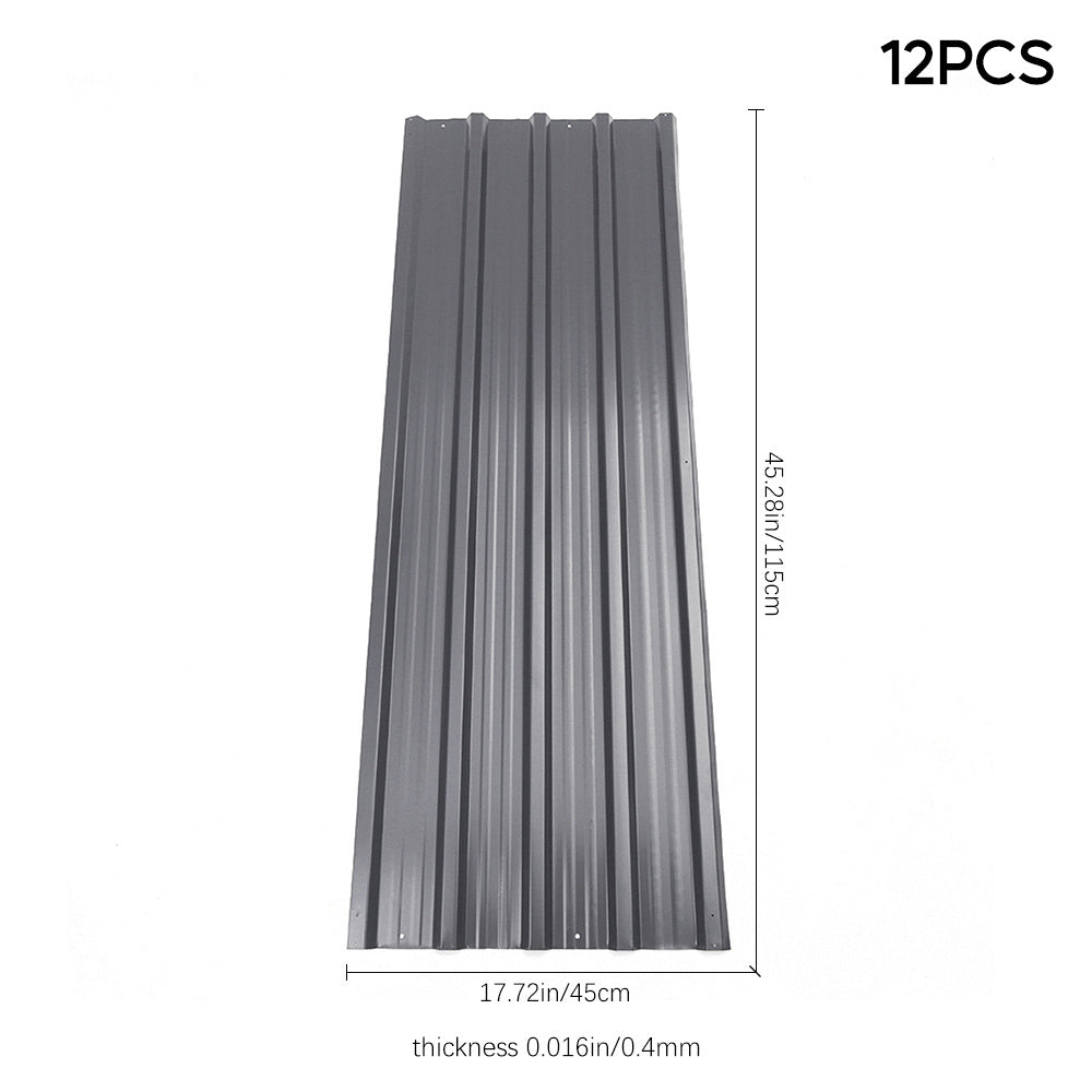 Grey Steel Corrugated Panels