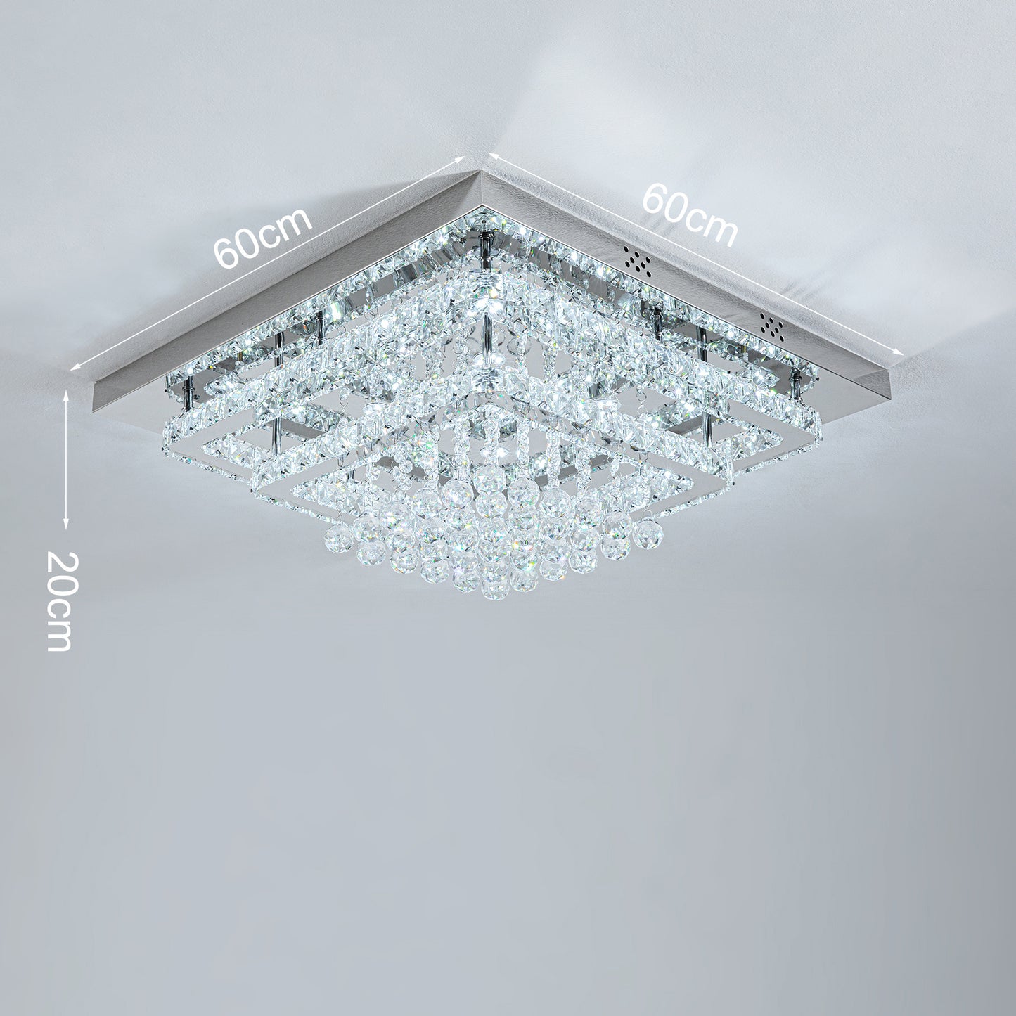 Modern Crystal LED Flush Mount Ceiling Light Fixture