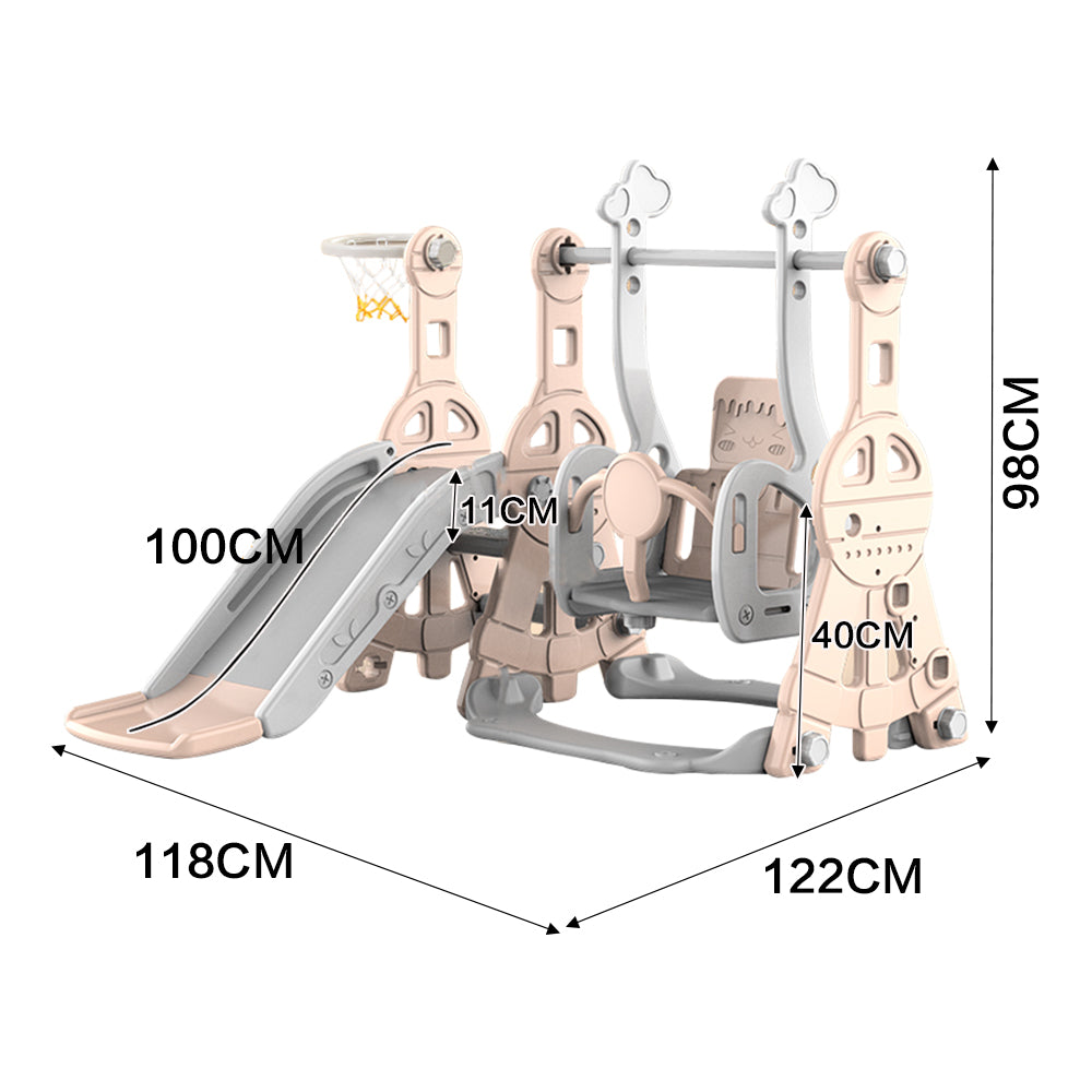 Kids 3-in-1 Toddler Slide and Swing Set