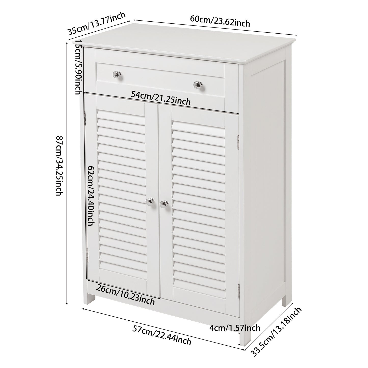 White Shutter Sideboard Cabinet