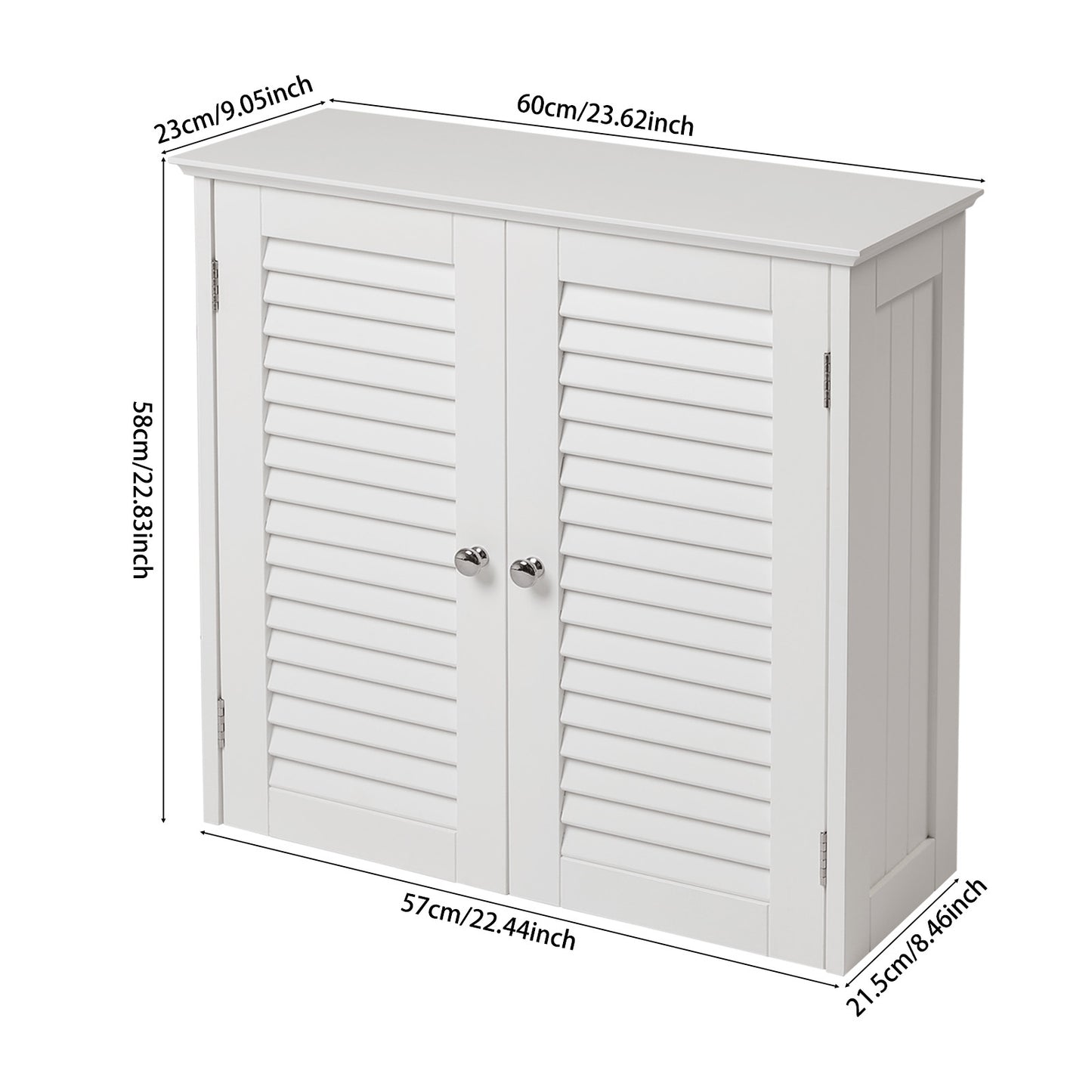 White Shutter Hanging Cabinet