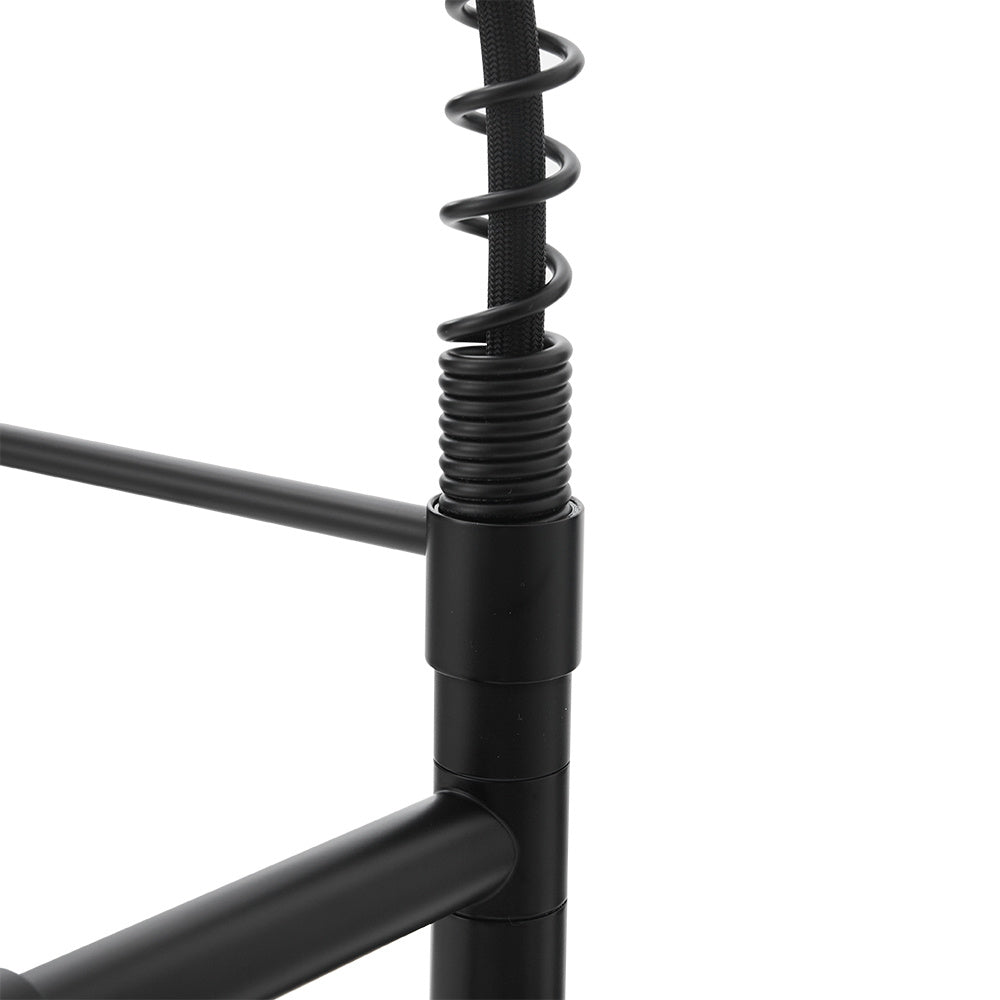 Stainless Steel Kitchen Faucet with Pull Down Spring Spout and Pot Filler