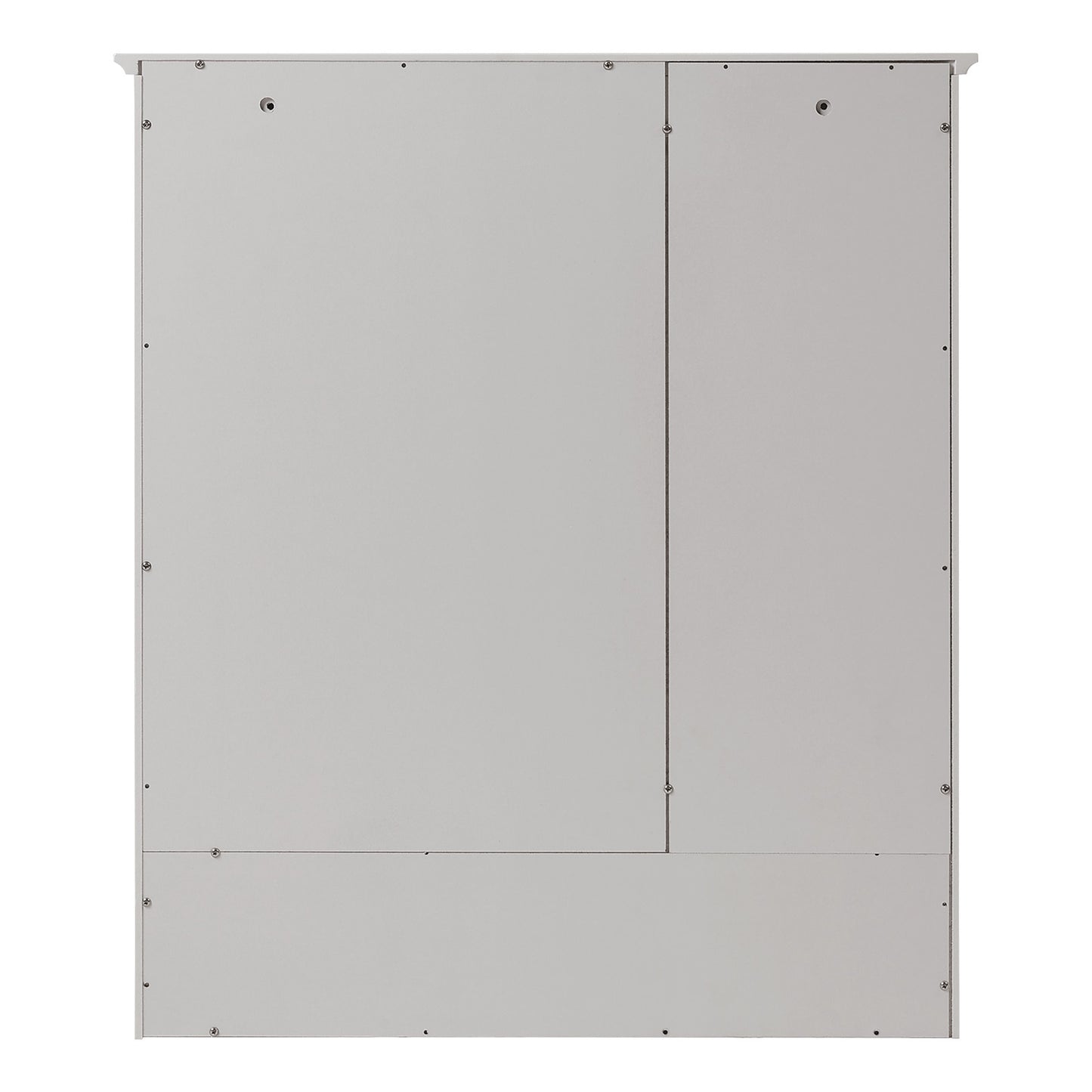 White Shutter Wooden Mirror Cabinet