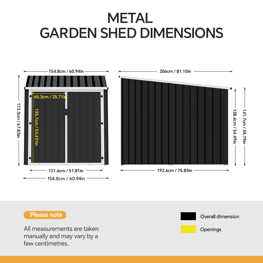 Outdoor Metal Storage Shed For 3 Bicycles