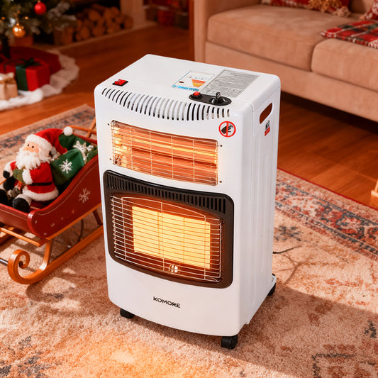 Portable Gas Heater Ceramic Piezo Butane with Wheels