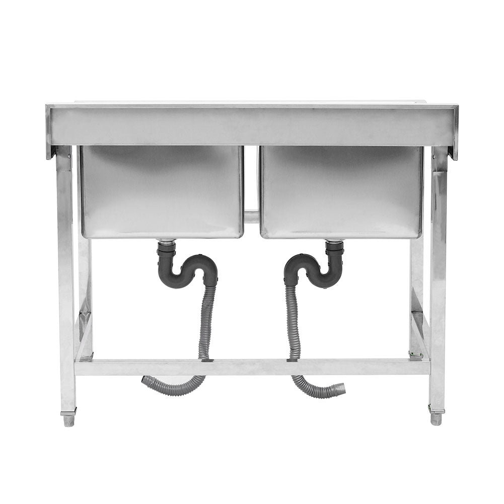 Commercial Kitchen Sink 2 Compartment Stainless Steel