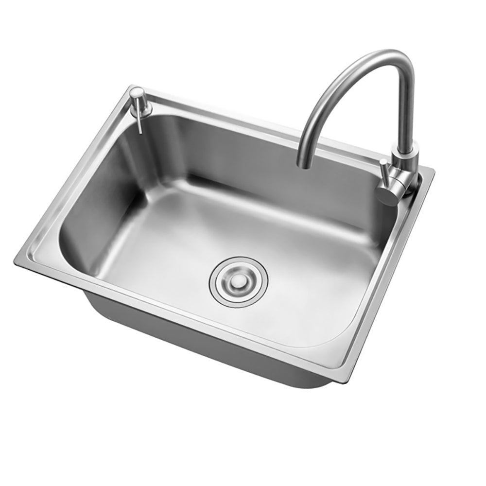 Single Sink with Strainer Waste kit