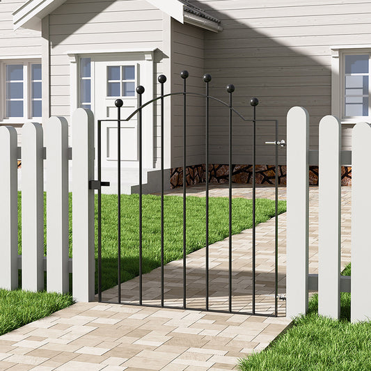 Black Wrought Iron Garden Gate
