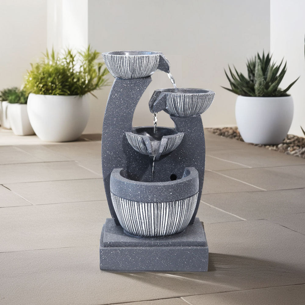 Solar Powered LED Water Pump Waterfall Feature