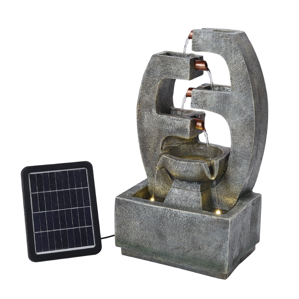Resin Tiered Solar Water Fountain