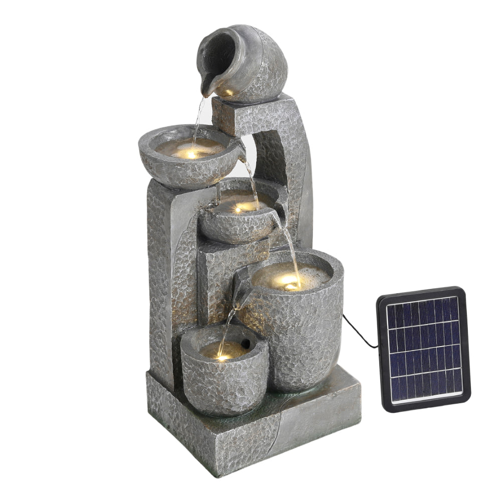 Cascade Solar-powered Water Fountain for Outdoors