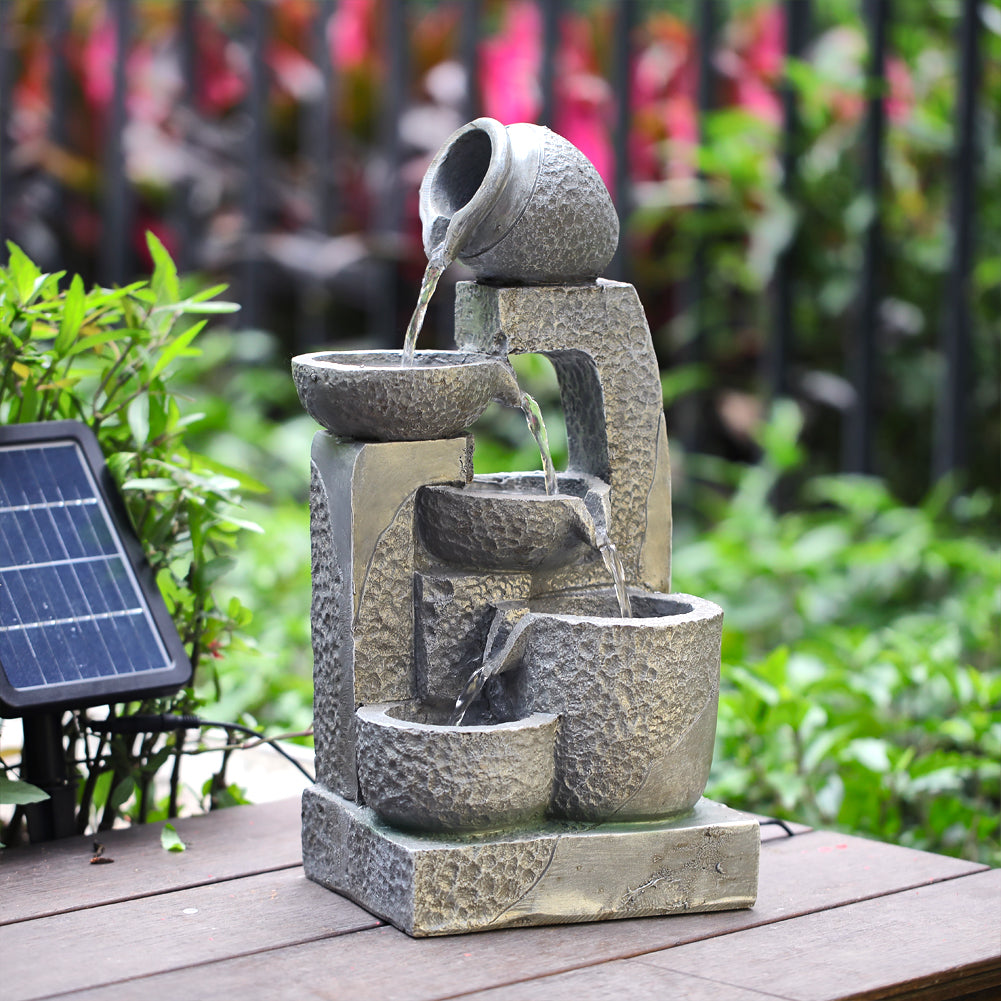 Cascade Solar-powered Water Fountain