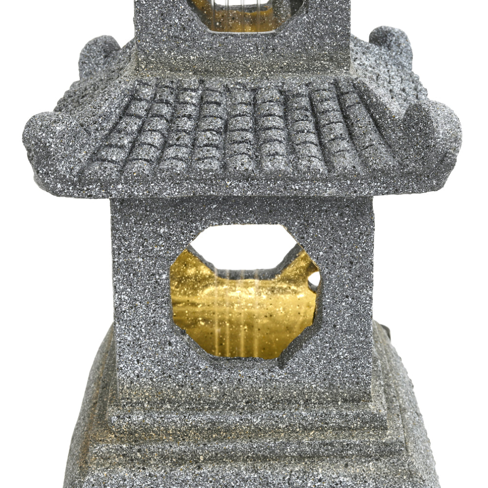 Pagoda Solar Garden Fountain