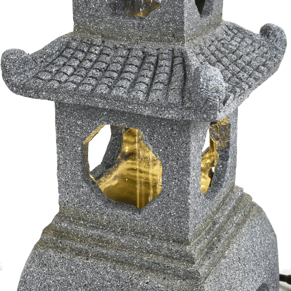 Pagoda Solar Garden Fountain