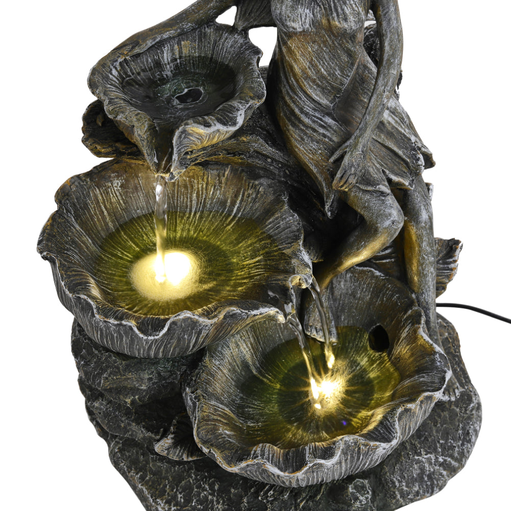 Fairy Solar Resin Water Fountain
