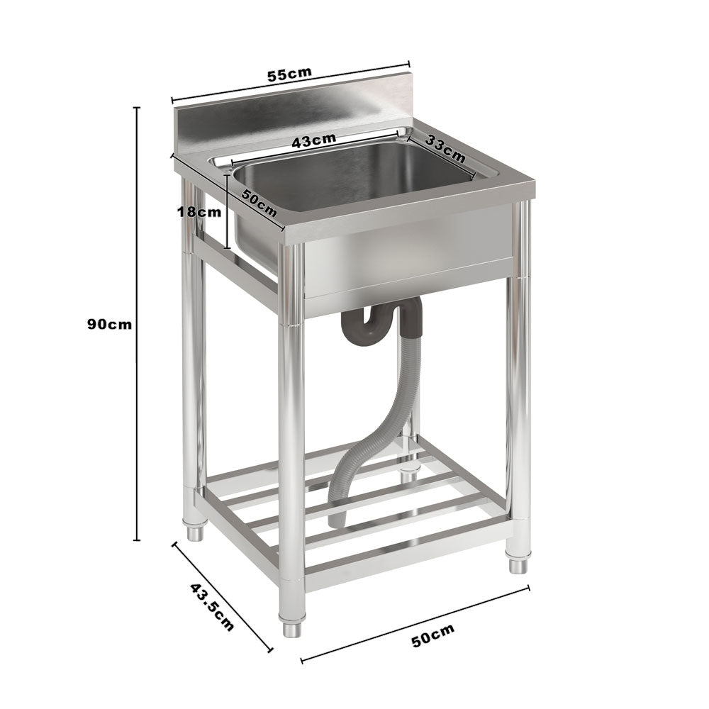 Commercial Kitchen Sink with Bottom Shelf