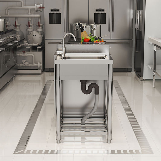 Commercial Kitchen Sink with Bottom Shelf