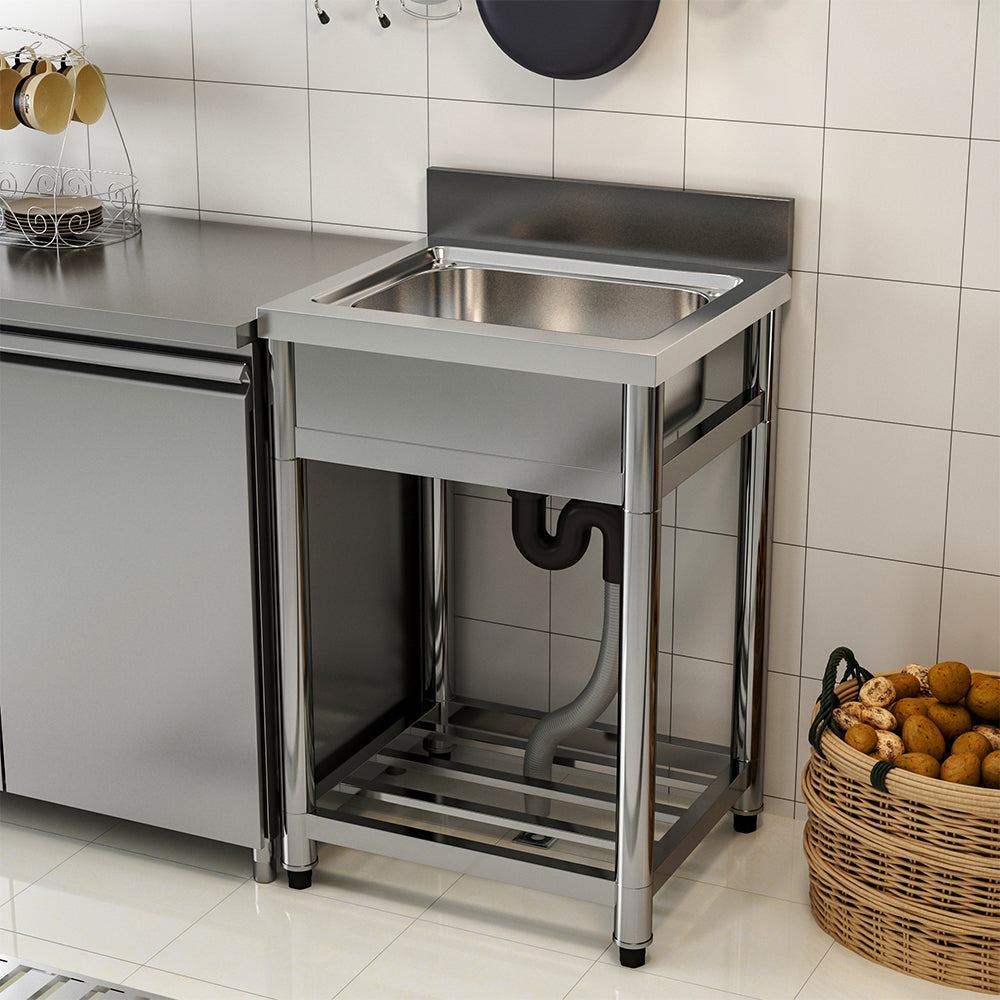 Commercial Kitchen Sink with Bottom Shelf