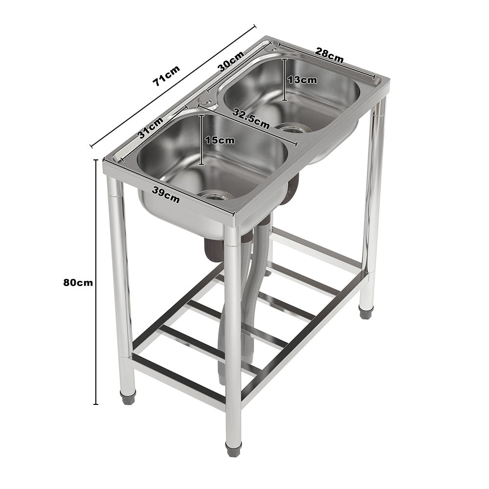 Two Compartment Stainless Steel Sink