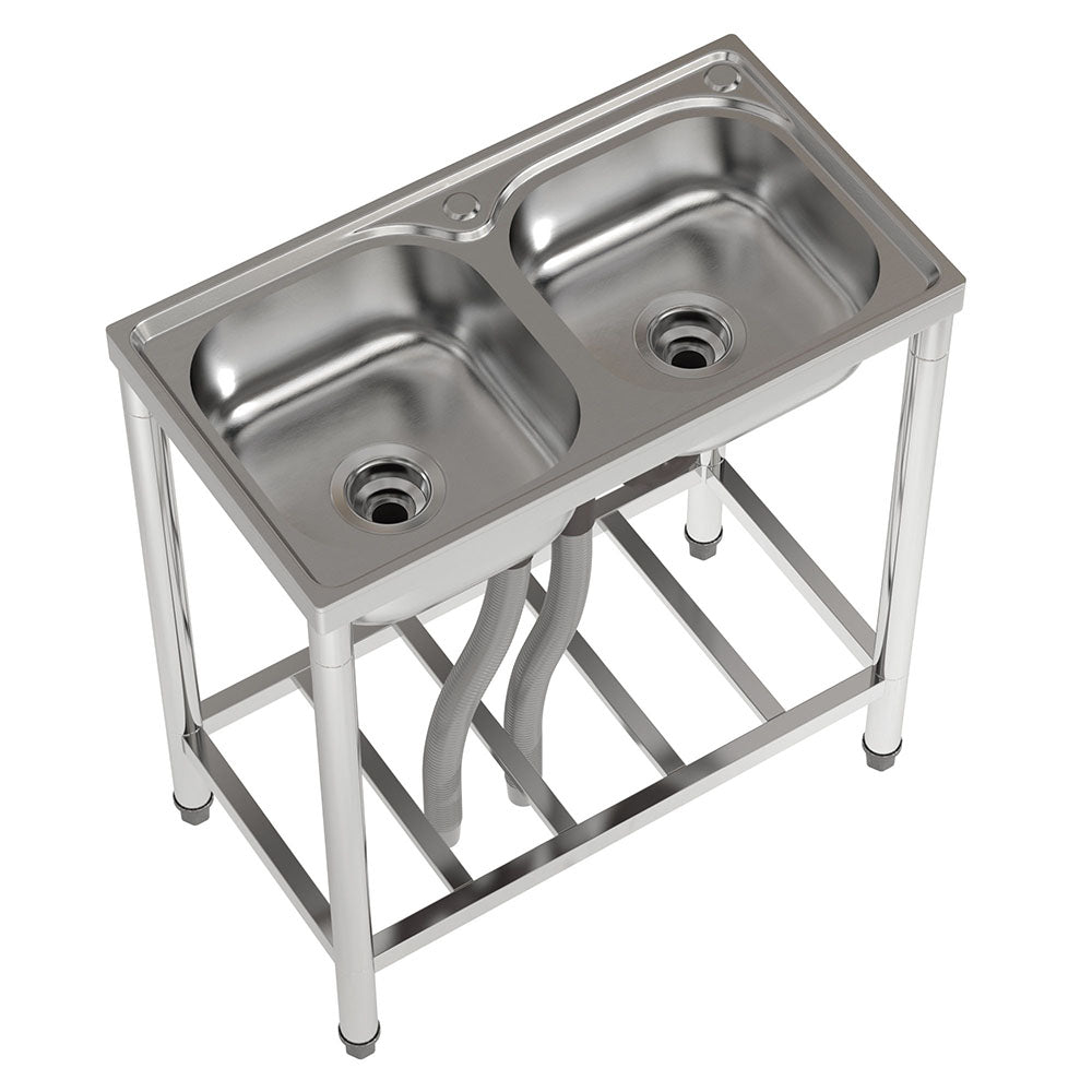 Two Compartment Stainless Steel Sink