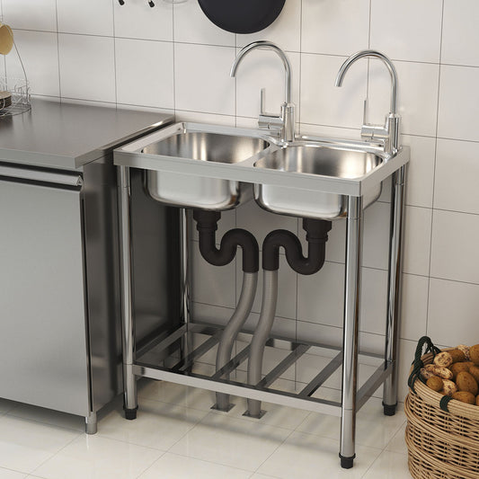 Two Compartment Stainless Steel Sink