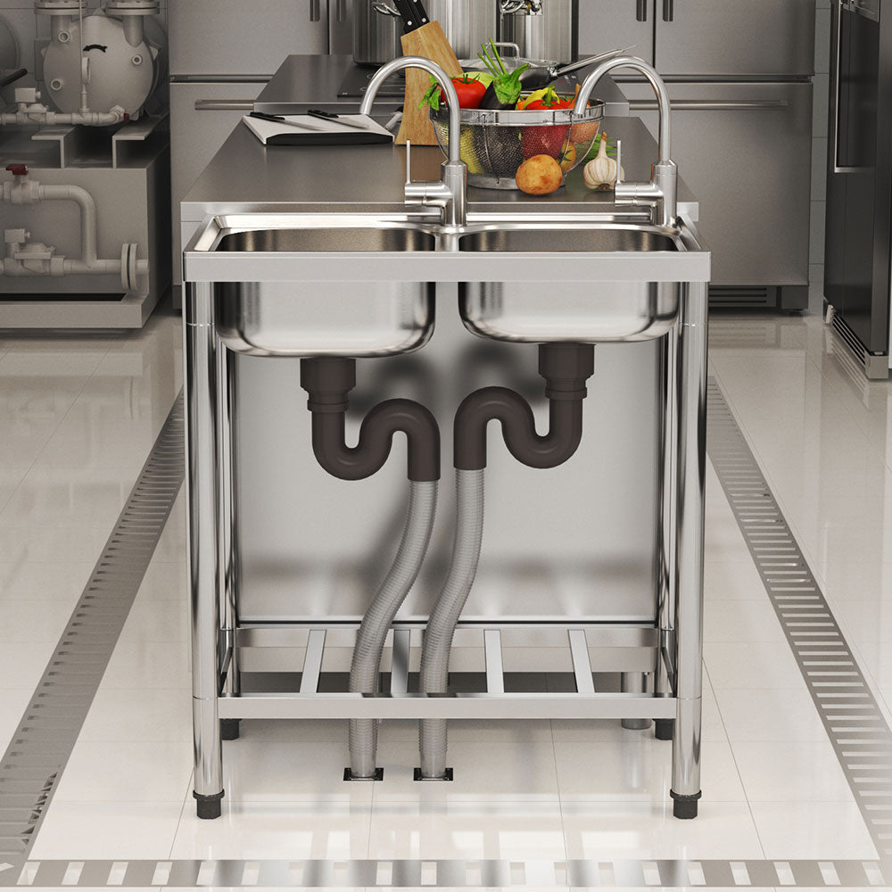 Two Compartment Stainless Steel Sink