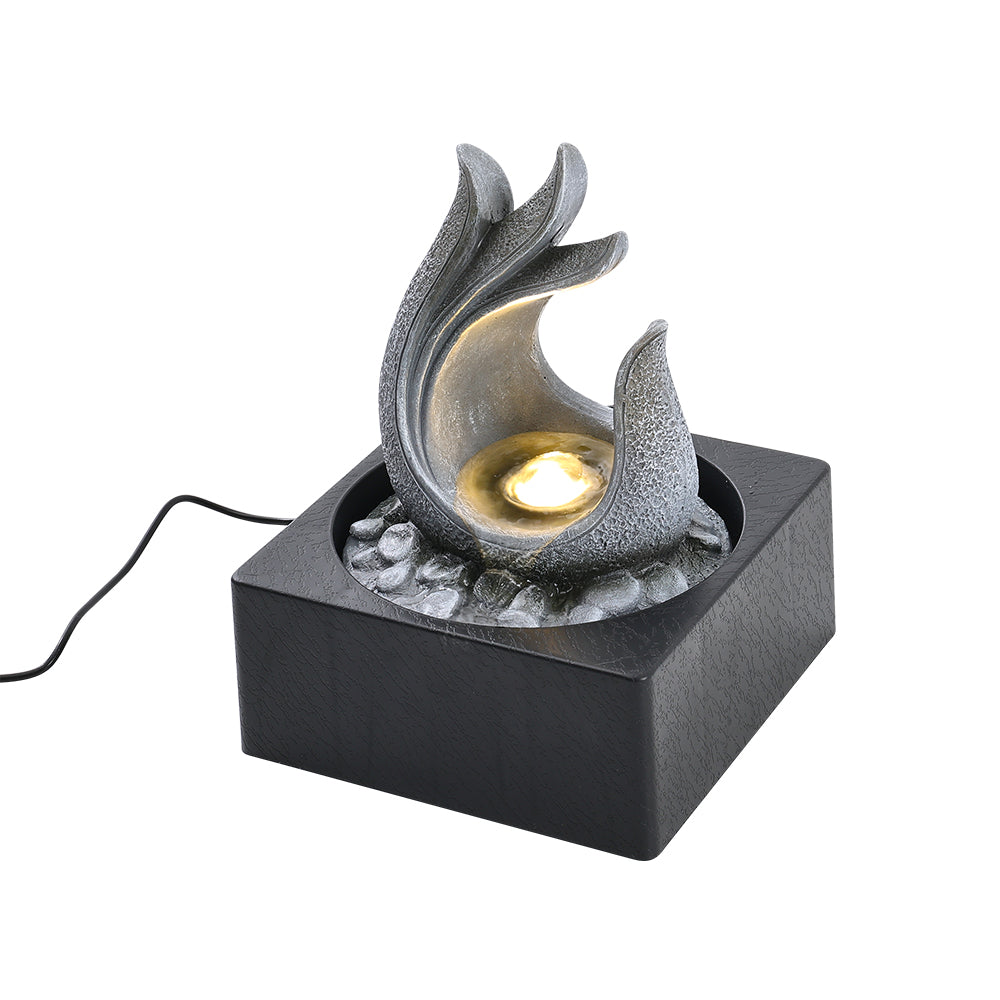 LED Tabletop Resin Water Fountain