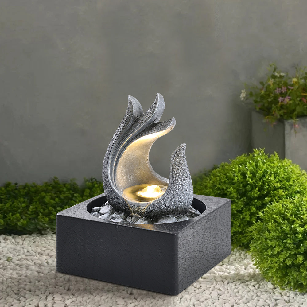 LED Tabletop Resin Water Fountain