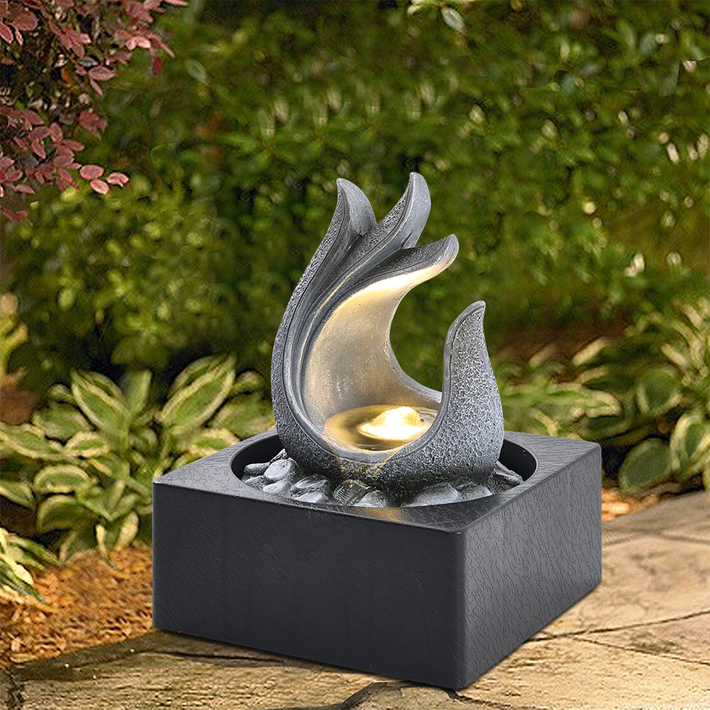 LED Tabletop Resin Water Fountain
