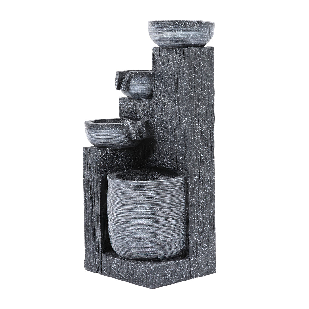 Outdoor Solar-Powered Water Fountain Rockery Decor